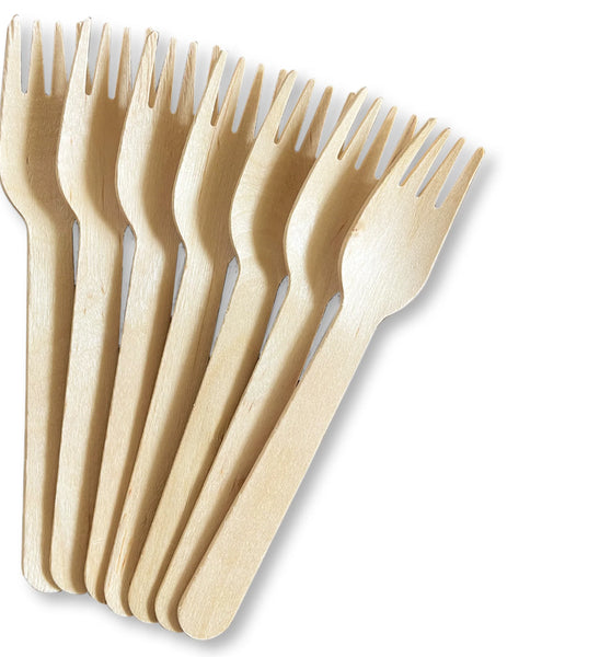 Bamboo Birch Fork 16cm (100 PACK)